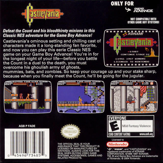 Castlevania Serie Classica NES 