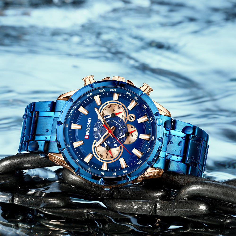 Tactical Motorcycle Waterproof Luminous Watch Timing Multi-Pointer EX-STOCK Canada 