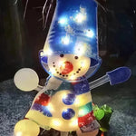 Christmas Scene Decoration With LED Lights Christmas Snowman Ornaments - EX-STOCK CANADA