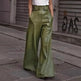 Fashion Leather High Waist Pocket Casual Trousers - EX-STOCK CANADA