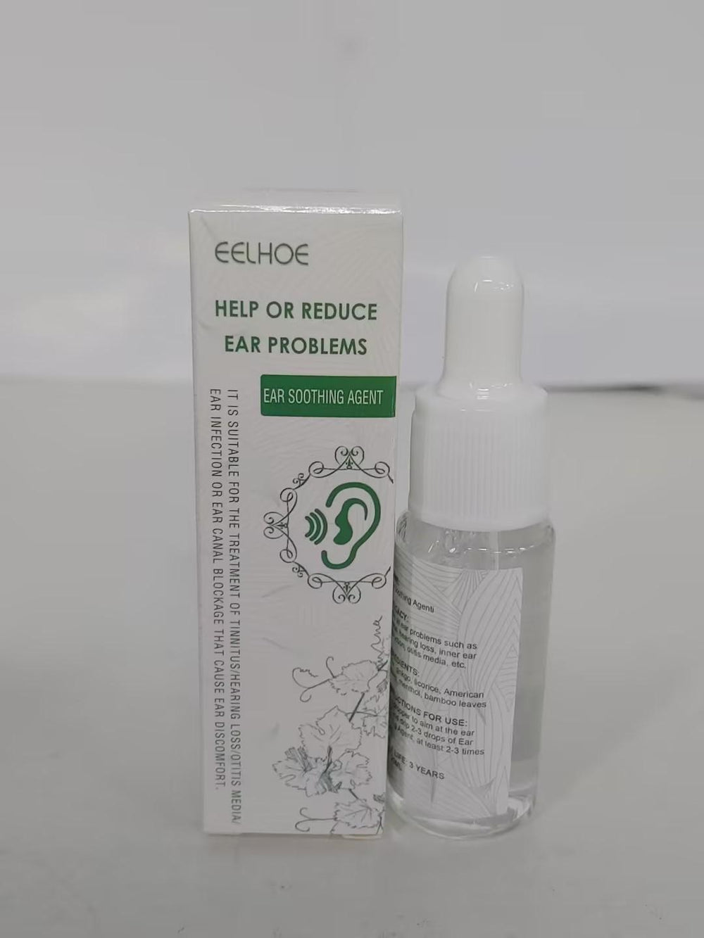 Erlebao Ear Soothing Health Care Ear Drops, Relieve Inner Ear Blockage And Tinnitus Discomfort EX-STOCK