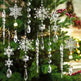 10pcs Christmas Tree Hanging Pendants Acrylic Ice Strip Snow Ceiling Xmas Ornaments New Year Christmas Decoration Home Decor - EX-STOCK CANADA