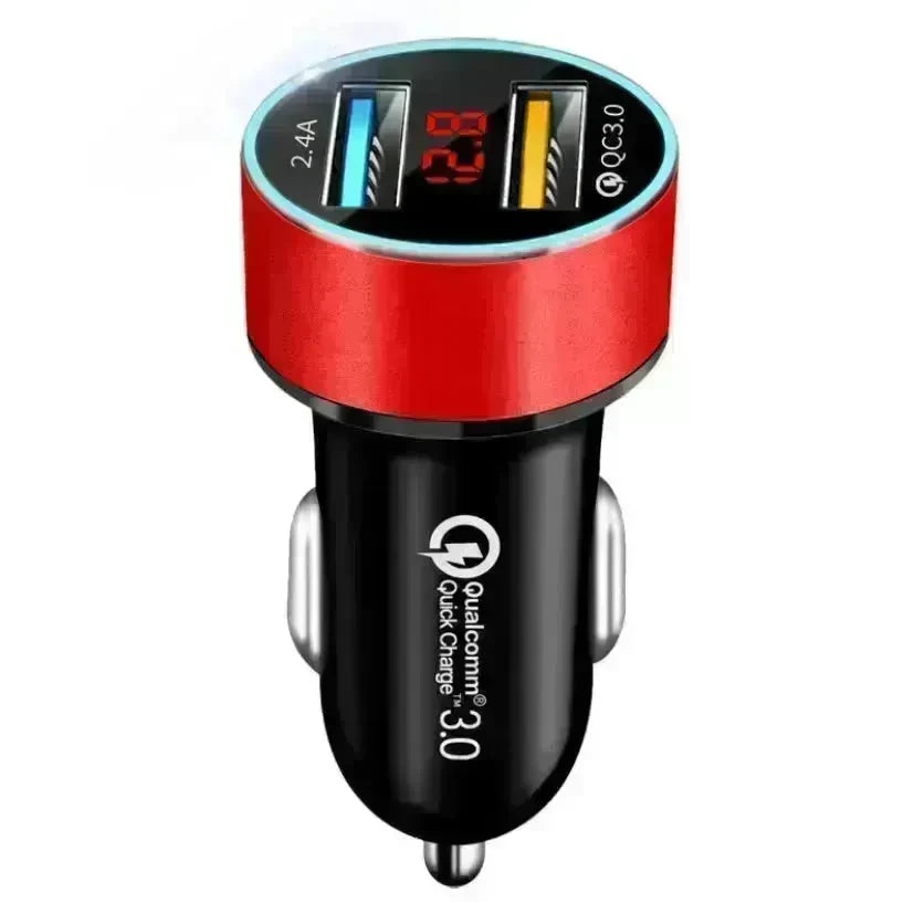 Automobile Smart Digital LED display car charger - EX-STOCK CANADA