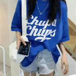 Street Fashion Oversized women round neck polo y2k fashion - EX-STOCK CANADA