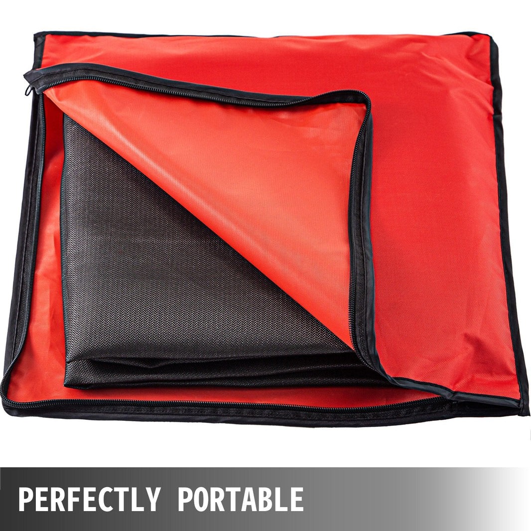 8 X 10 Ft Welding Blanket Black Fiberglass Blanket Portable Fiberglass Fire Retardant Blanket Welding Mat Welding Fireproof Thermal Resistant Insulation With Carry Bag EX-STOCK