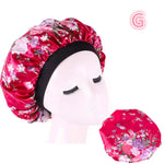 Beauty print Satin Silk Hair Bonnet for sleeping - EX-STOCK CANADA