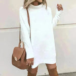 Oversized Mini Turtleneck Pullover Dress