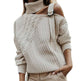 Winter women sweater leopard stitching sweater | EX-STOCK product gallery photo 13