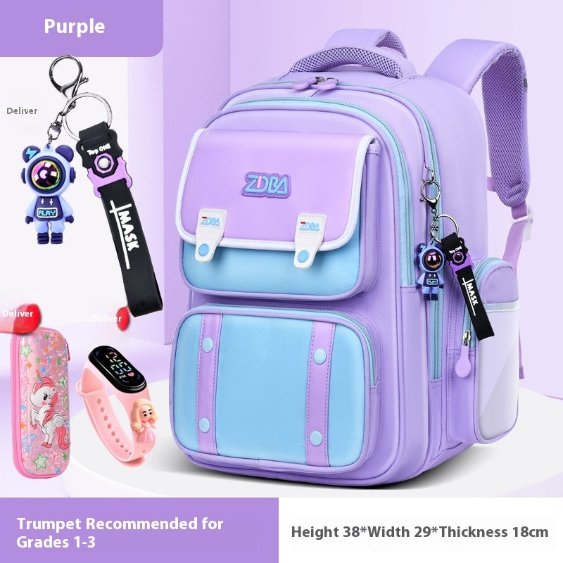 Schoolbag Boy Elementary School Students Three Four To Six Grade EX-STOCK