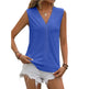 Summer Sleeveless Lace Blouse Tops Women V-neck top - EX-STOCK CANADA