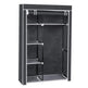 64 Portable Closet Storage Organizer Wardrobe Clothes Rack With Shelves Gray EX-STOCK