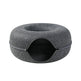 Four Seasons Available Cat Nest Round Woolen Felt Pet Dual-use Cat Nest Tunnel Interactive Training Toy Grey Felt Cat Nest EX-STOCK Canada 