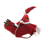 Dog Christmas Clothes Santa Claus Riding Deer - EX-STOCK Canada