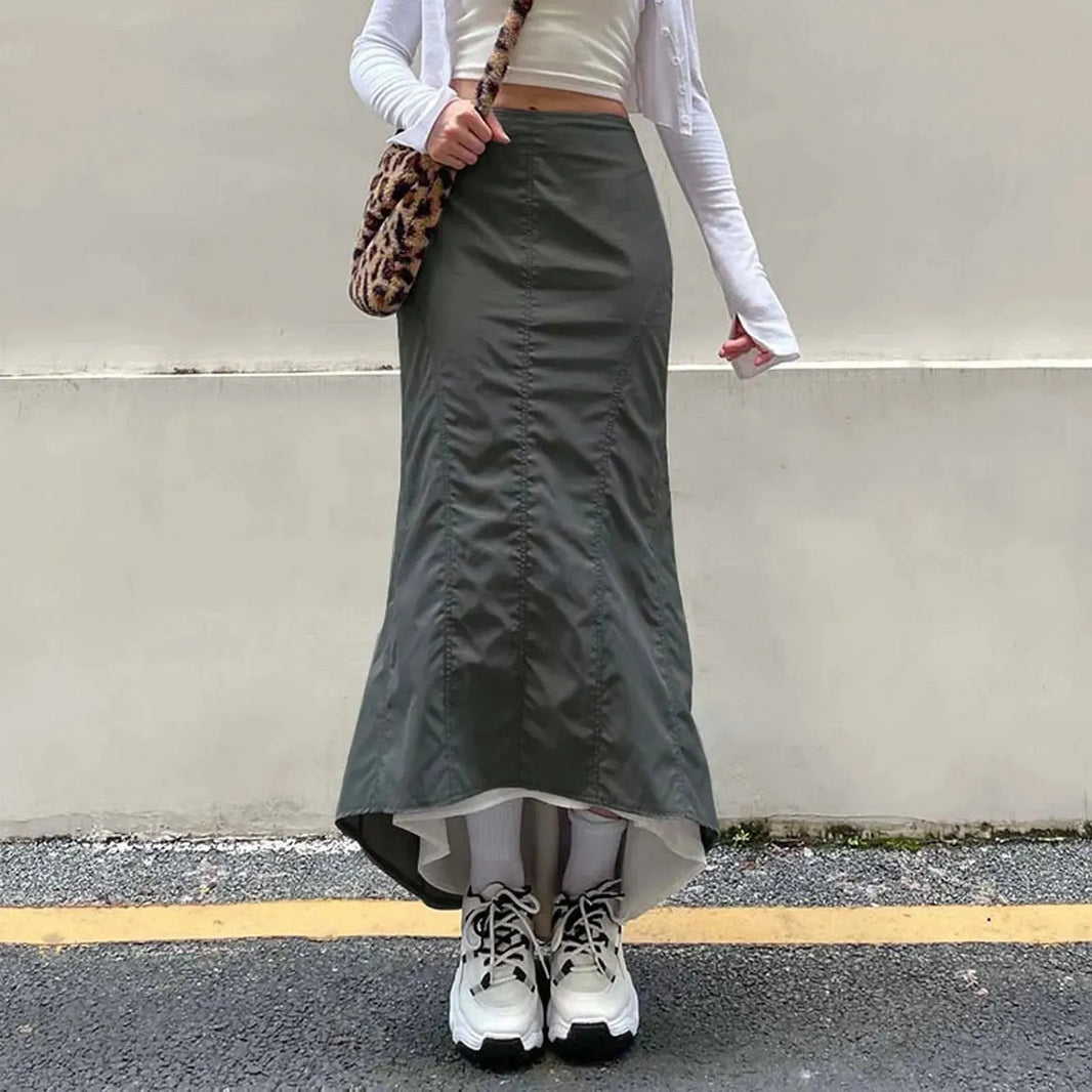Casual Millennium Style Irregular Hip Bag Irregular Fishtail Skirt - EX-STOCK CANADA