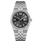 Men's Minimalist Quartz Watch – Classic Silver Dial Wristwatch
