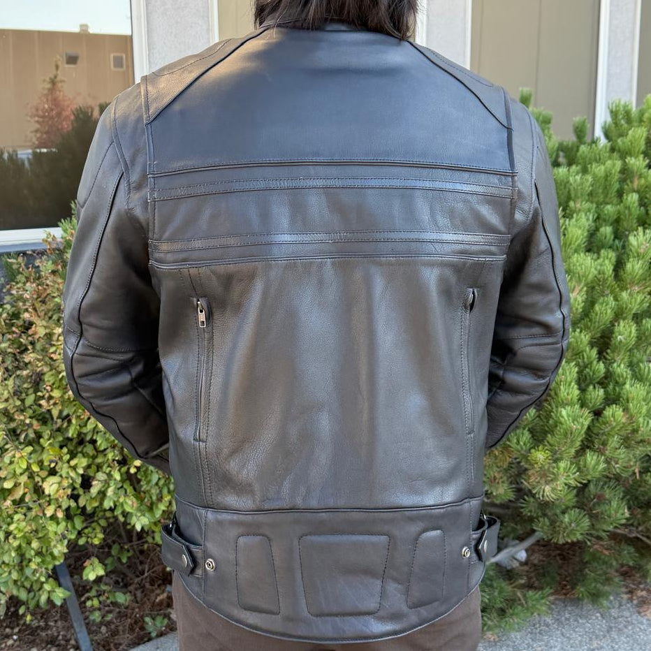 Open Road Herren Leder-Rüstungs-Reitjacke | Motorradjacke 