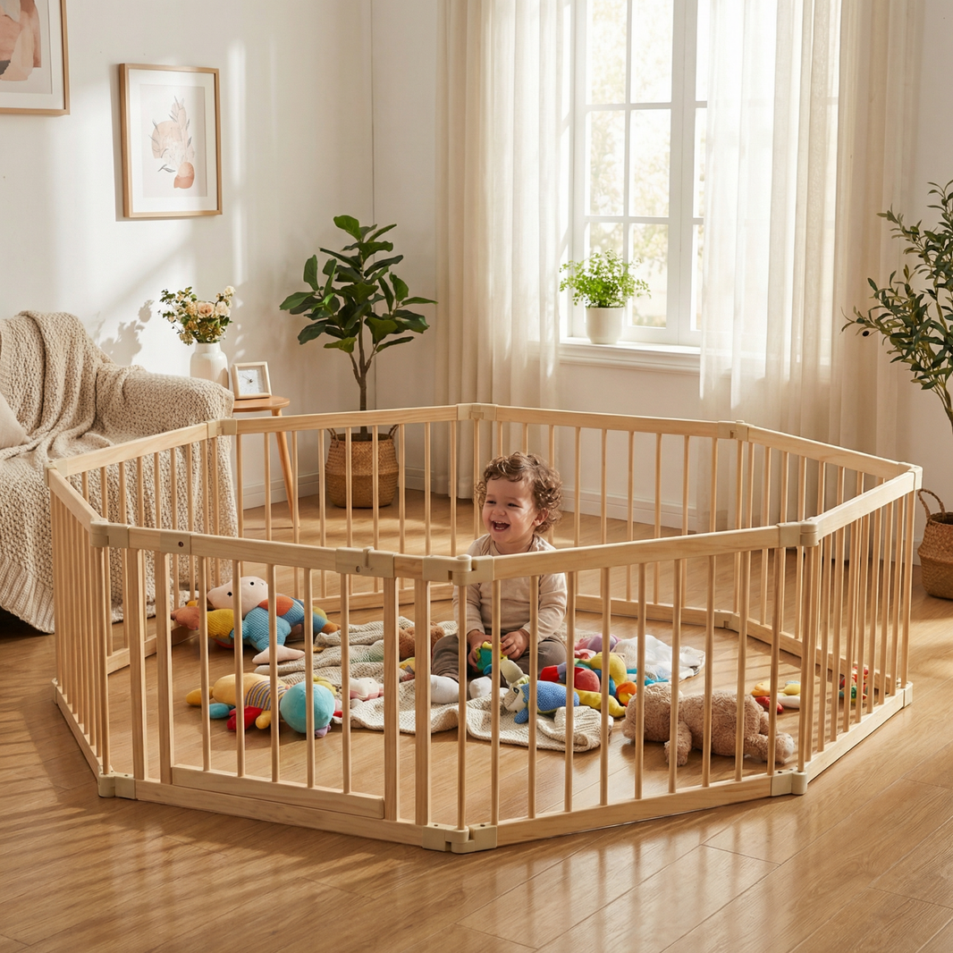MESSI Wooden Playpen 