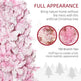7.5 Foot Prelit Snow Flocked Artificial Christmas Tree With Pencil Shape, 700 Pine Realistic Branches, Warm White LED Lights, Auto Open, Pink And White EX-STOCK Canada 