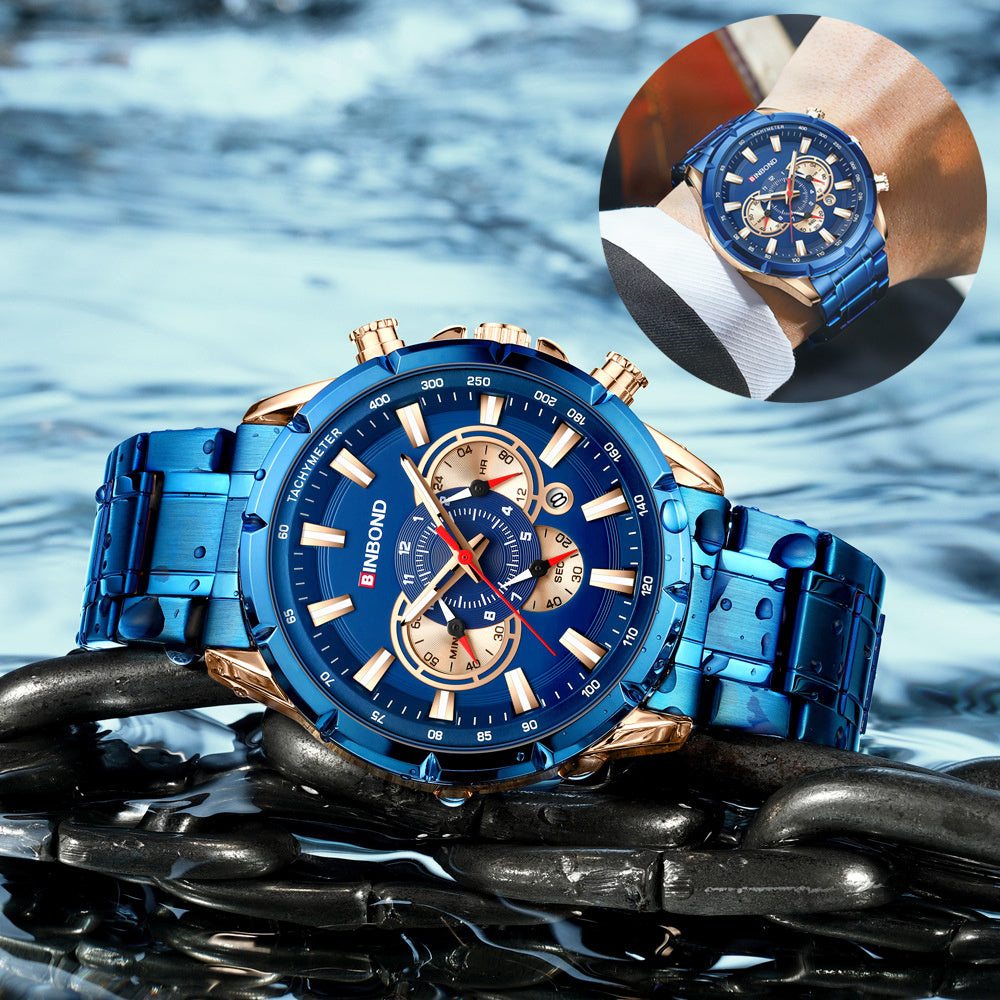 Tactical Motorcycle Waterproof Luminous Watch Timing Multi-Pointer EX-STOCK Canada 