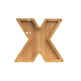 Wooden letter 'X' on a white background
