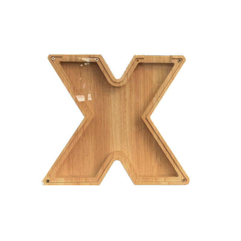 Wooden letter 'X' on a white background