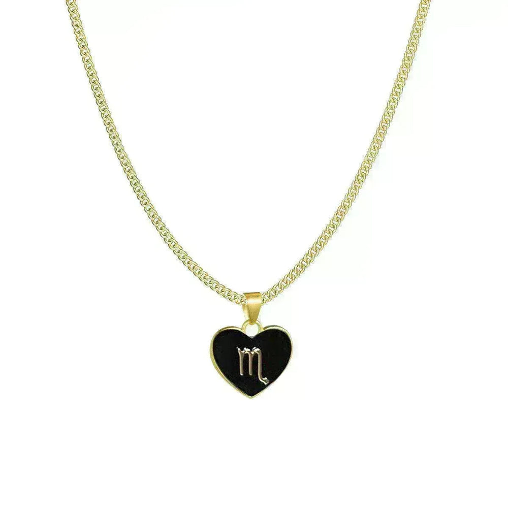 12 Constellation Women's Personalized Heart shaped Clavicle Chain Fashion Necklaces - EX-STOCK CANADA