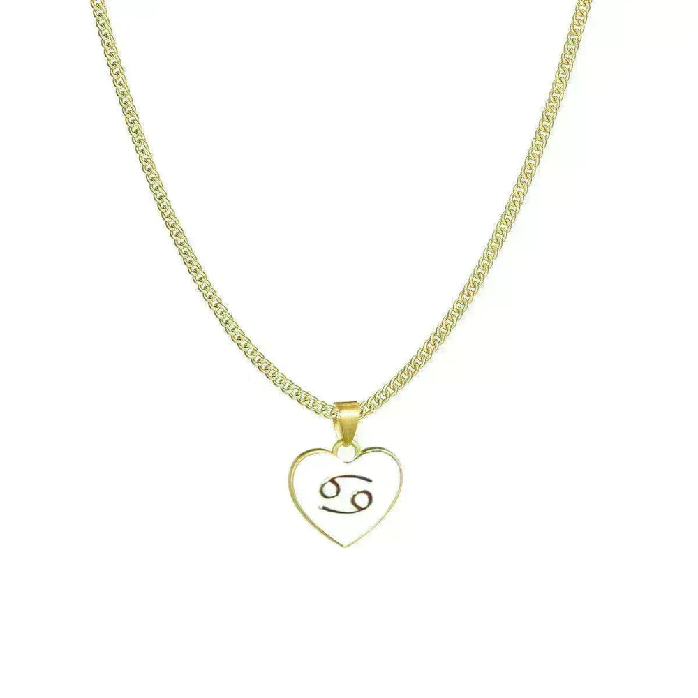 12 Constellation Women's Personalized Heart shaped Clavicle Chain Fashion Necklaces - EX-STOCK CANADA