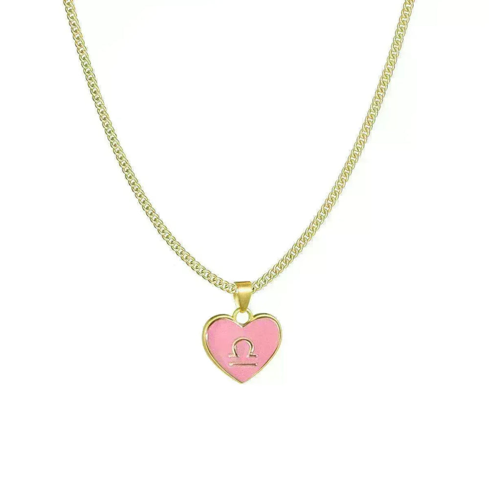 12 Constellation Women's Personalized Heart shaped Clavicle Chain Fashion Necklaces - EX-STOCK CANADA