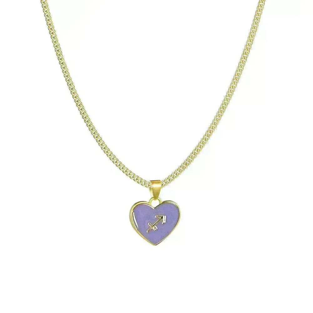 12 Constellation Women's Personalized Heart shaped Clavicle Chain Fashion Necklaces - EX-STOCK CANADA