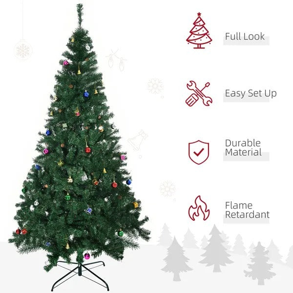 7ft Green Christmas Tree Artificial Xmas Holidays Party With Decoration Ornament EX-STOCK Canada 