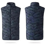 LoClimb Men's Camouflage USB Heated Vest Sleeveless Jacket for Hiking Skiing - EX-STOCK CANADA
