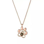 Cute Animal Dog Paw Personalized Custom Projection Necklace - EX-STOCK CANADA
