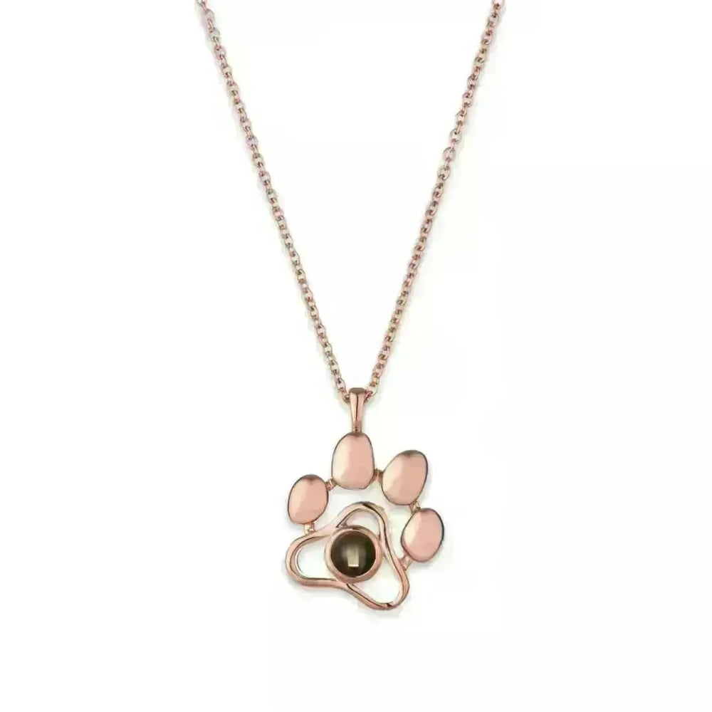 Cute Animal Dog Paw Personalized Custom Projection Necklace - EX-STOCK CANADA