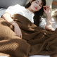 Fringed Knitting Blanket Wool Blanket EX-STOCK Canada 