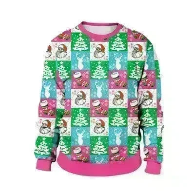 Ugly Christmas Sweater For gift Santa Deer Elf Funny Pullover - EX-STOCK CANADA