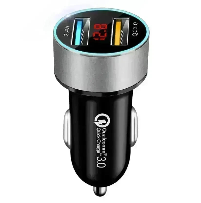 Automobile Smart Digital LED display car charger - EX-STOCK CANADA