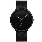 Simple ultra-thin watch round mesh belt watch