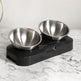 Pet Stainless Steel Bowl Pet Double Night EX-STOCK Canada 