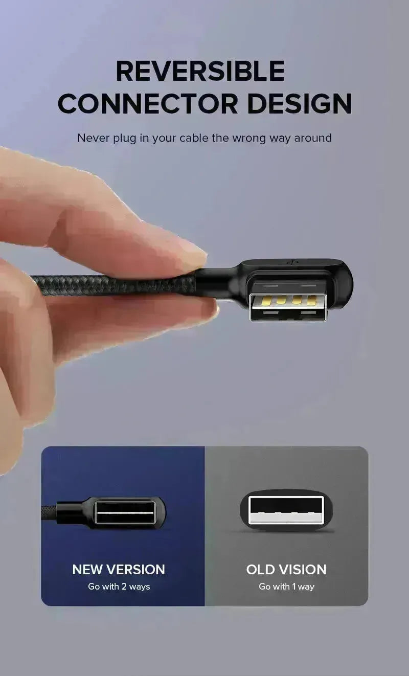 كابل USB للشحن السريع لشاحن الهاتف المحمول