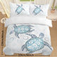 Sea Turtle Bedding Aqua Teal Blue Duvet Cover Sets Beach Turtle Bed Sets Ocean 3 Piece Turtle Themed Comforter Cover With 2 Pillowcases Twin Full Queen King Size EX-STOCK Canada 