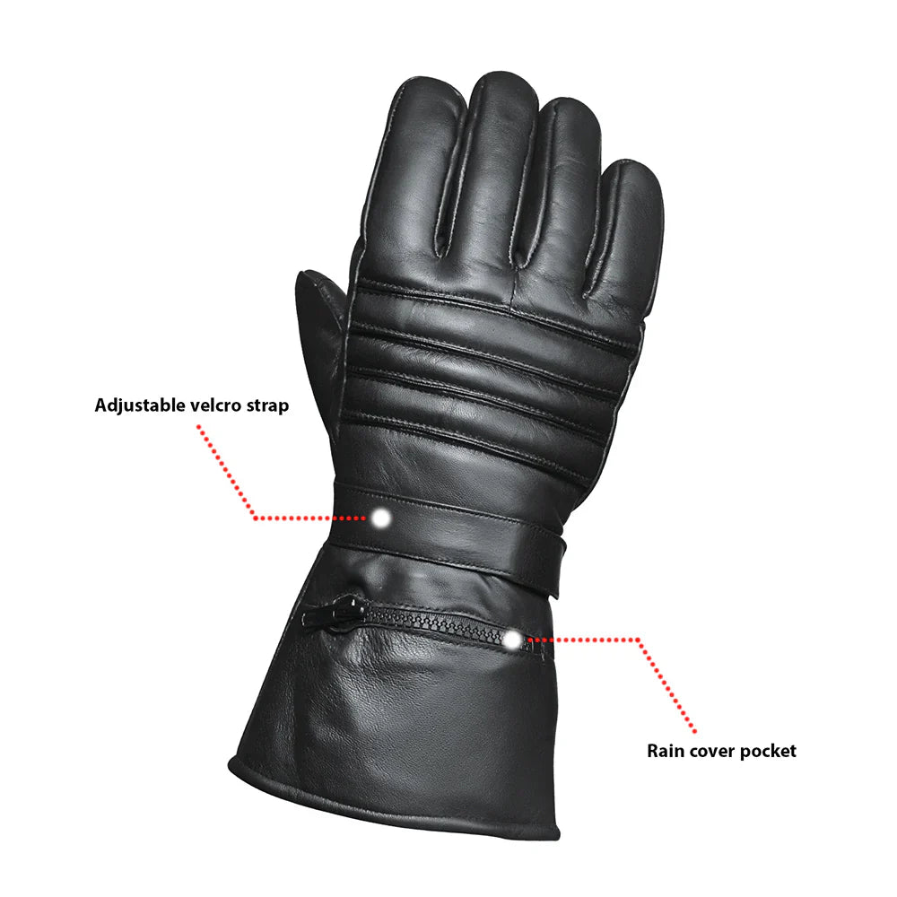 Gants de moto en cuir pour hommes Open Road avec housse de pluieEX-STOCK Canada 