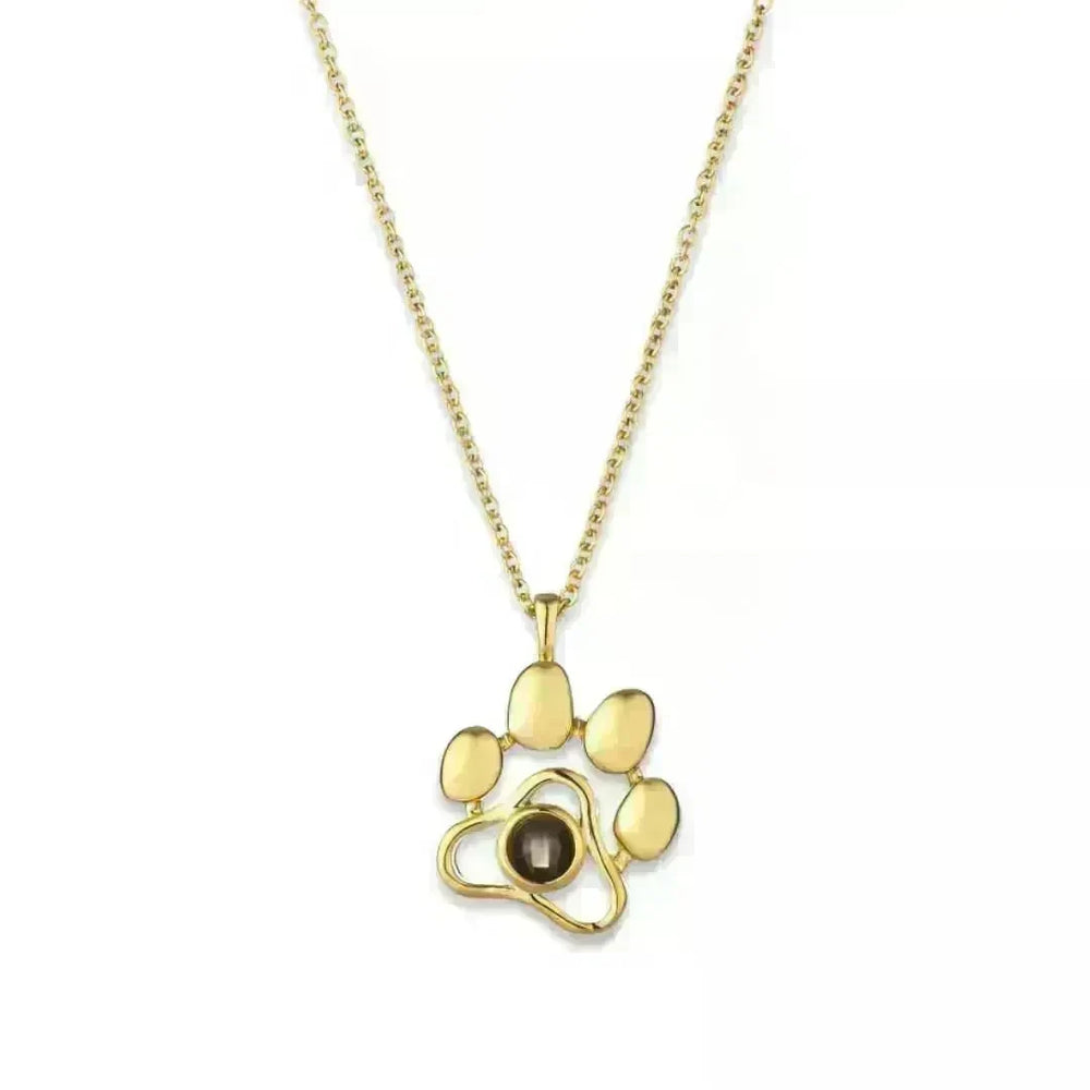 Cute Animal Dog Paw Personalized Custom Projection Necklace - EX-STOCK CANADA
