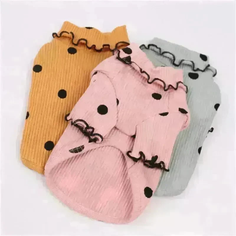 Fleece Turtleneck Shirt for Pets Dog Cat apparels for Fall and Winter - EX-STOCK CANADA