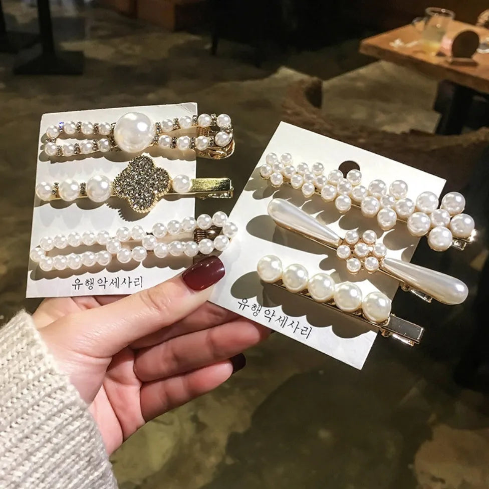 Elegant Pearl Bling Hair Clip - EX-STOCK CANADA