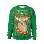 Ugly Christmas Sweater For gift Santa Deer Elf Funny Pullover - EX-STOCK CANADA