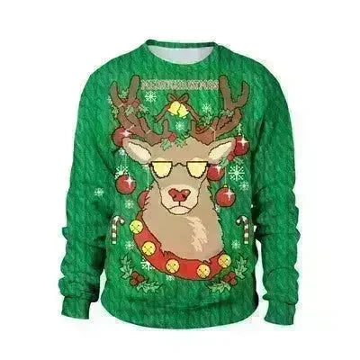 Ugly Christmas Sweater For gift Santa Deer Elf Funny Pullover - EX-STOCK CANADA