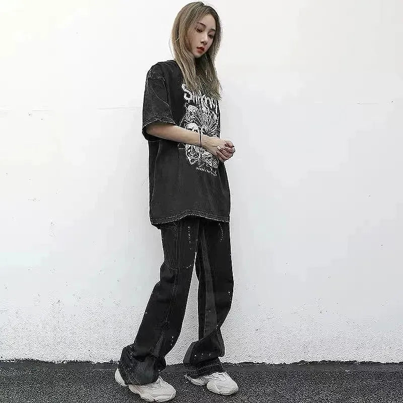Reconstructed Splatter Denim Jeans pant fashion men - EX-STOCK CANADA