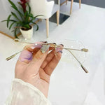 Rimless Octagon Sunglasses for Men Women Polygon Rectangle Shade Glasses Frameless - EX-STOCK CANADA