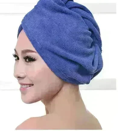 Women's Microfiber Hair Dryer Cap Absorbent Hair Towel. - EX-STOCK CANADA