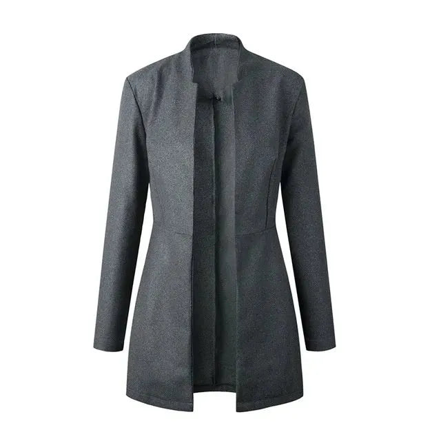jacket blazer Women for Work white Fashion Formal female - EX-STOCK CANADA